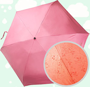 5 Folded Umbrella with Aqua Pattern